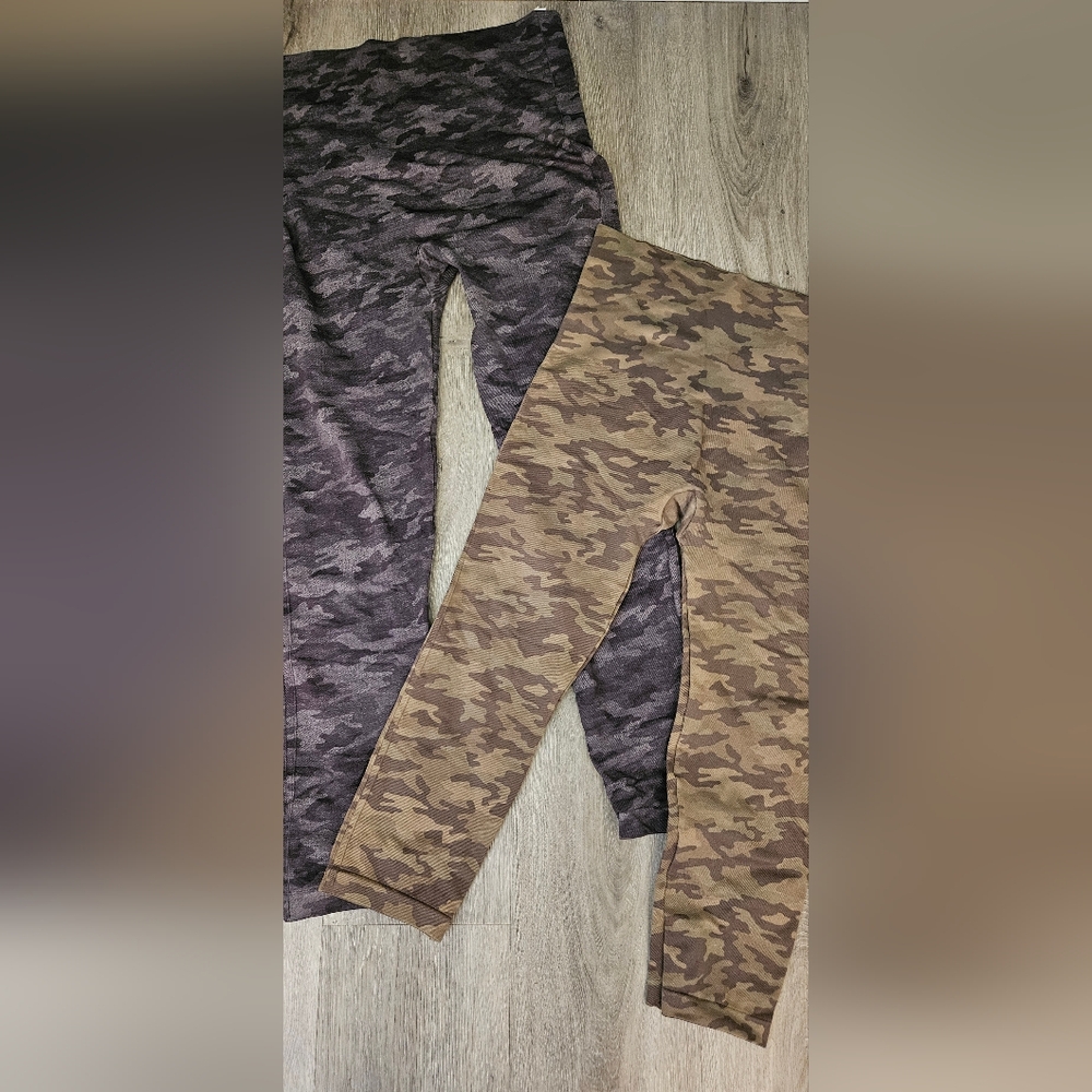 SPANX Camo Leggings Black & Brown